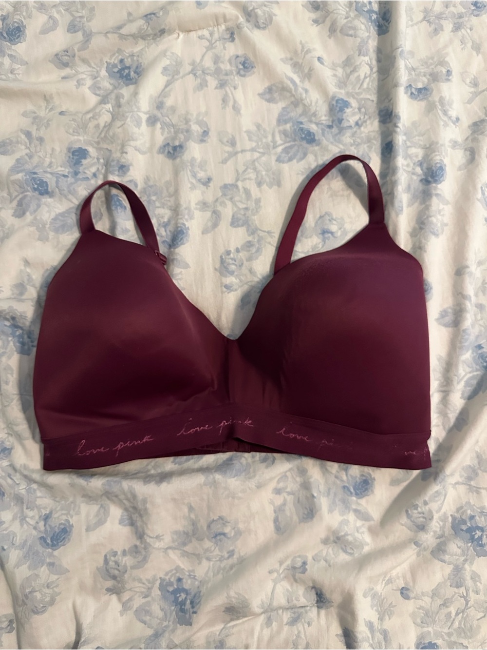 PINK Victoria's Secret Plum Wireless Smooth Bra